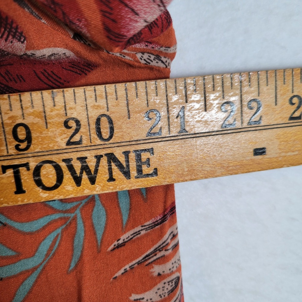 Natural Life Womens Floral Tiered Button Maxi Dress Size Large Orange Boho Fall - Picture 7 of 10